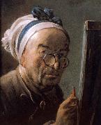 Chardin bust self portrait Jean Baptiste Simeon Chardin